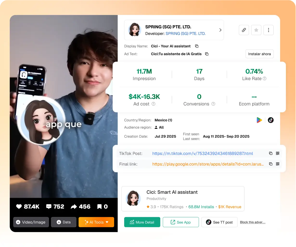 Descubra oportunidades comerciais AI