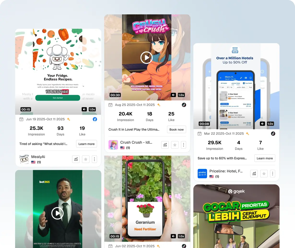 Découvrez et analysez les créations publicitaires d’apps à fort taux de conversion