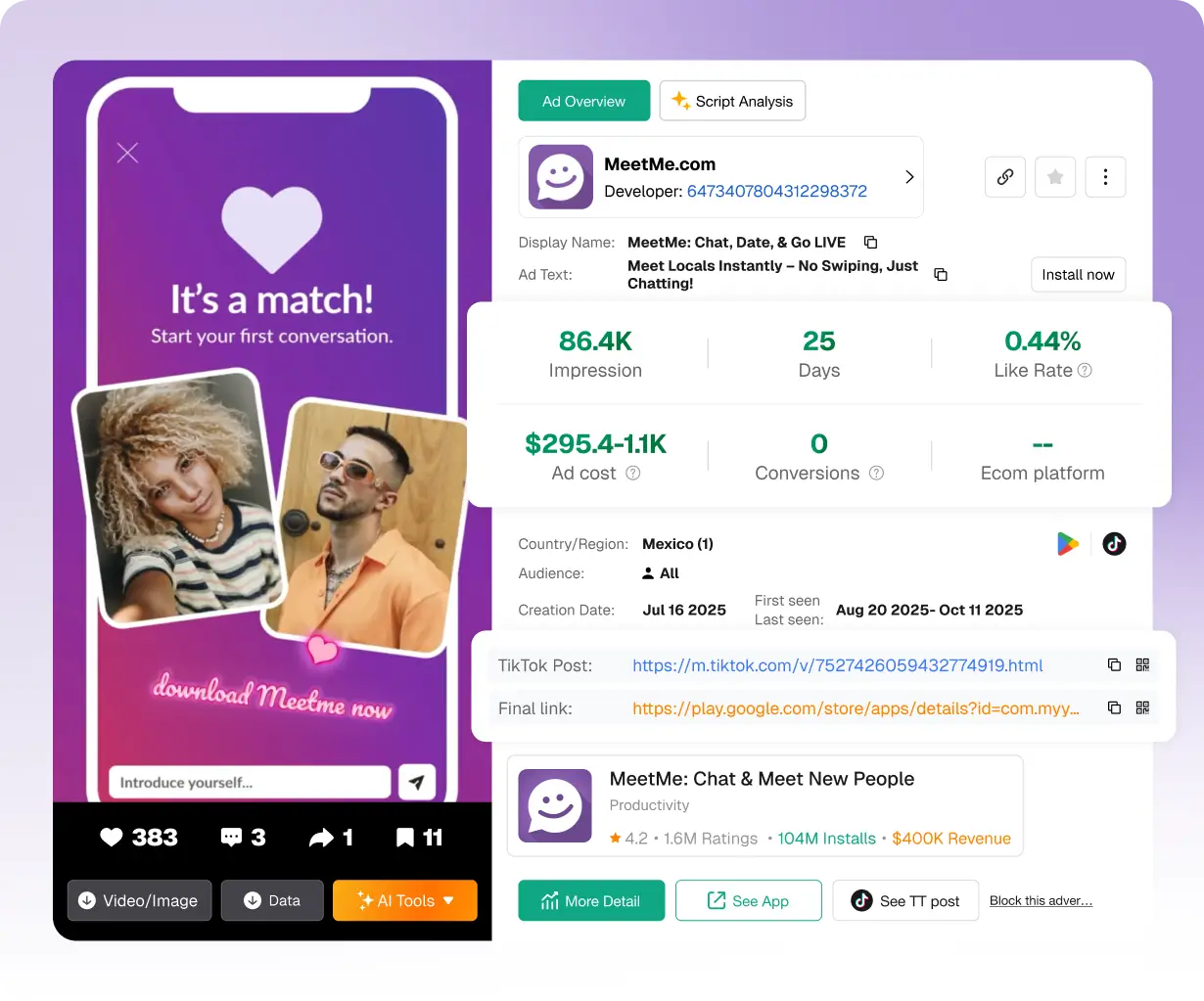 Obtenez des rapports d’analyse des applications développeur