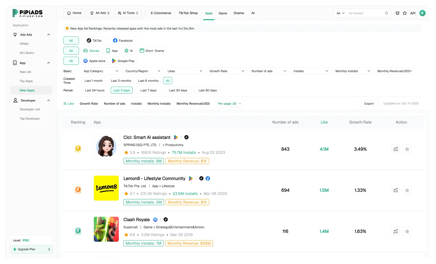Nouvelles applications