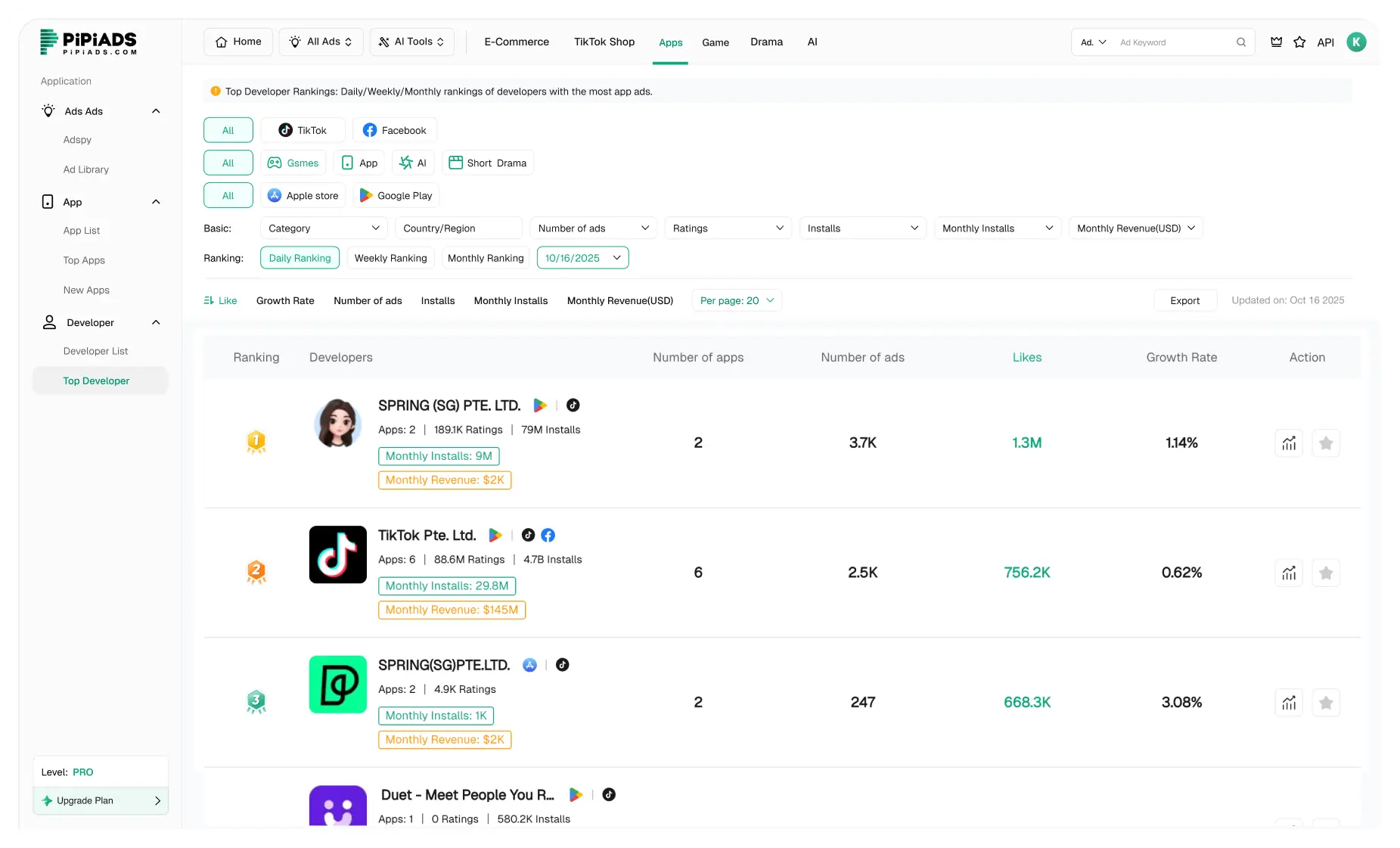 Développeur principal