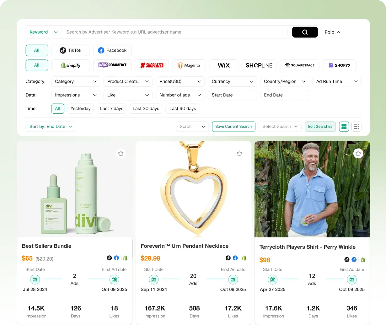 ค้นหาสินค้าอีคอมเมิร์ซยอดนิยมและร้าน DTC ชั้นนำ